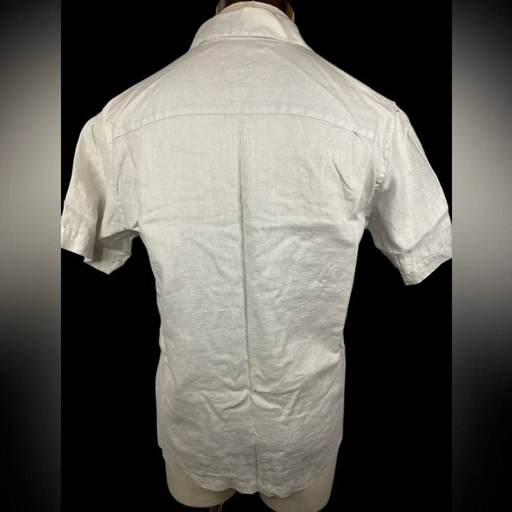 Cubavera 100% Linen Short Sleeve Button Up Shirt Men’s Large